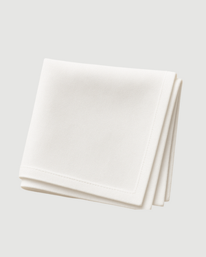 Pure White Malmal Handkerchief - Italian Cotton ( Pack of 3 )
