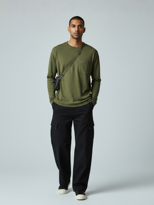 Forest Green Full Sleeves With Pocket-220 GSM