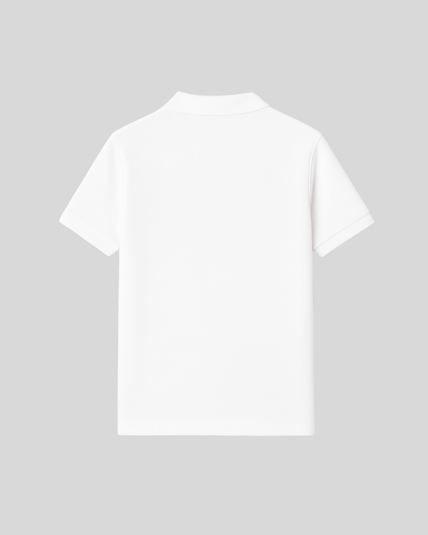 Milk White Polo - Premium Pique