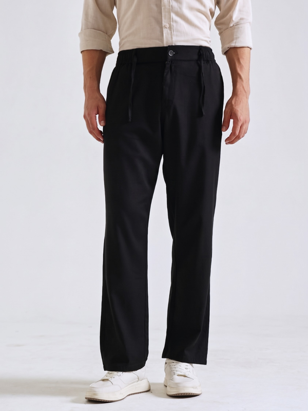 The Easy Linen Trouser - Carbon Black