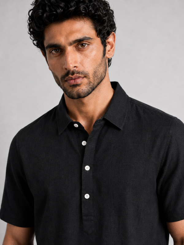 The Easy Linen Co-ord - Carbon Black