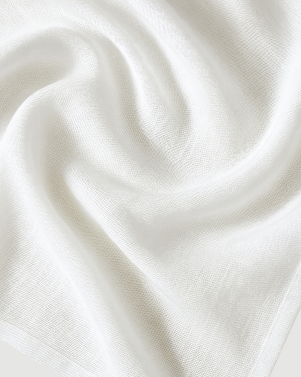 Pure White Malmal Handkerchief - Italian Cotton ( Pack of 3 )