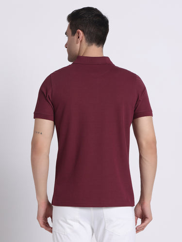 Crimson Maroon Polo - 100% Pique Cotton