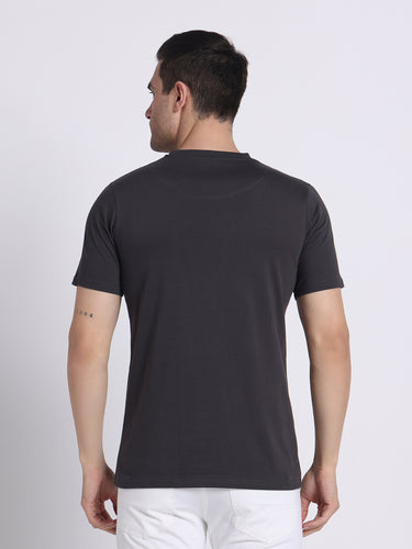 Slate Grey Round Neck - 100% Cotton