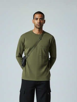 Forest Green Full Sleeves With Pocket-220 GSM