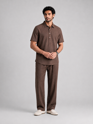The Easy Linen Co-ord - Cocoa Brown