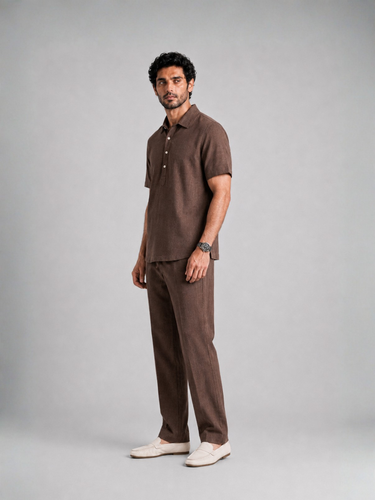 The Easy Linen Co-ord - Cocoa Brown