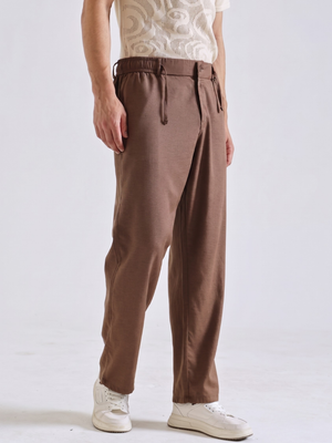 The Easy Linen Trouser - Coco Brown