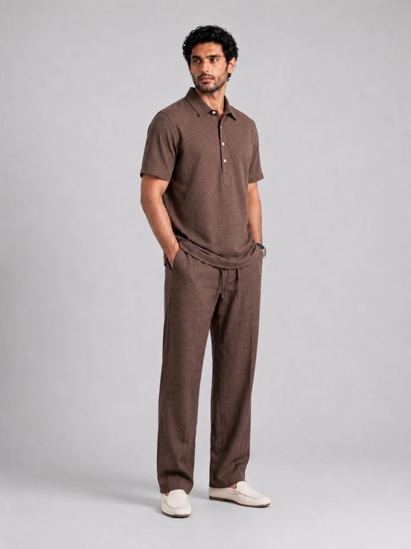 The Easy Linen Co-ord - Cocoa Brown