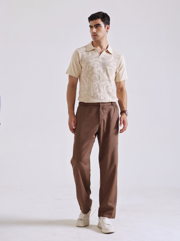 The Easy Linen Trouser - Coco Brown