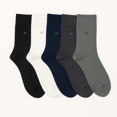 Ribbed Core Mid Calf Socks