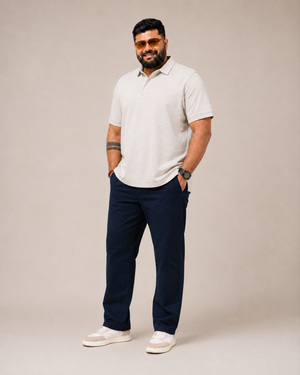 Heather Grey Mélange Polo