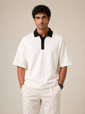 Ivory White Oversized Polo