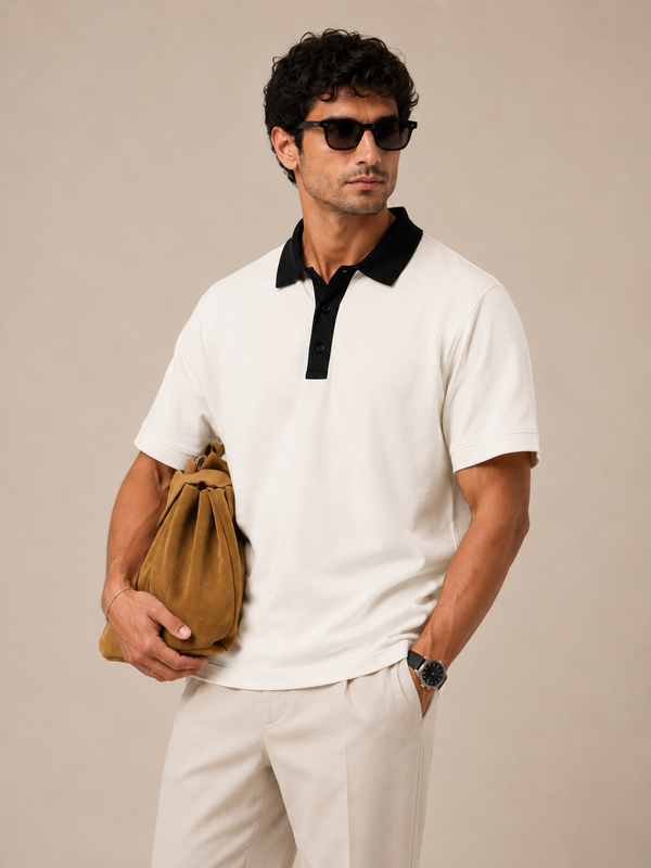 Ivory White Oversized Polo