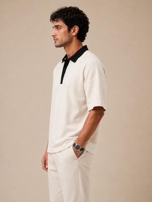 Ivory White Oversized Polo